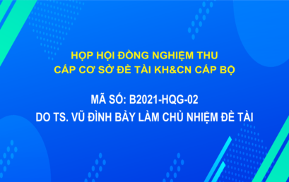 Họp Hội đồng nghiệm thu cấp cơ sở đề tài KH&CN cấp Bộ mã số: B2021-HQG-02 do TS. Vũ Đình Bảy làm chủ nhiệm đề tài